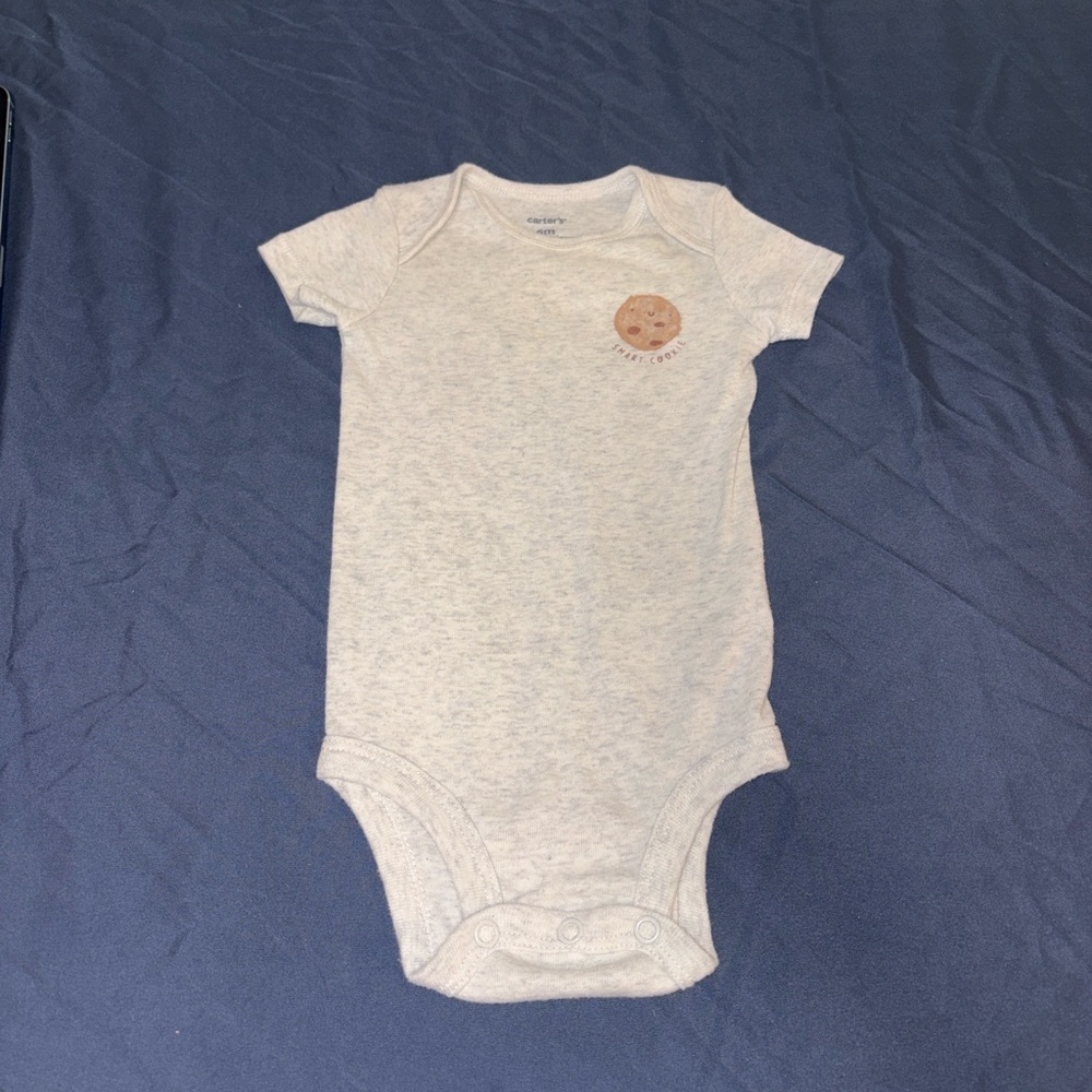 Carter's Cream Bodysuit with Bear Patch